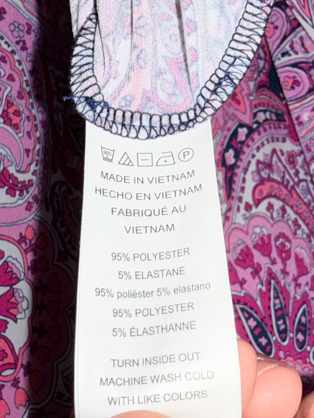 Michael Kors Pink and Purple Paisley Sleeveless Dress - Picture 11 of 11